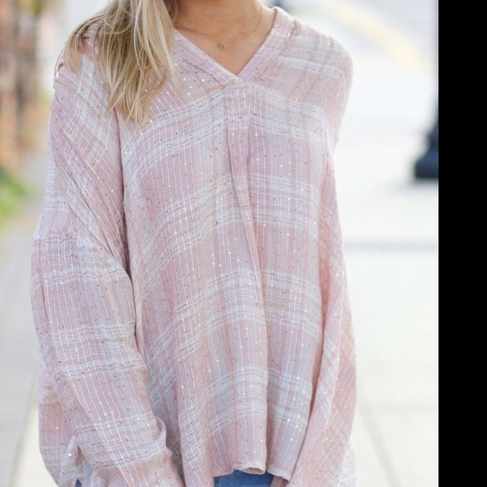 Free People Fearless Love Sequins Beige Pink - Picture 3 of 8